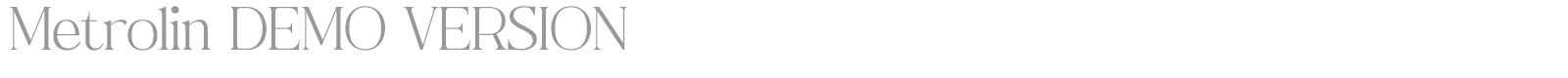 Metrolin font preview